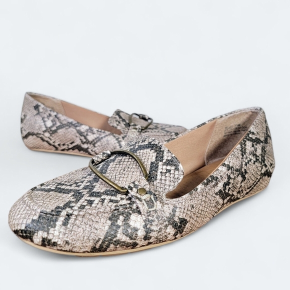Baretraps Kellye Snakeskin Patterned Women's Loafers Size 8.5 - Picture 1 of 17